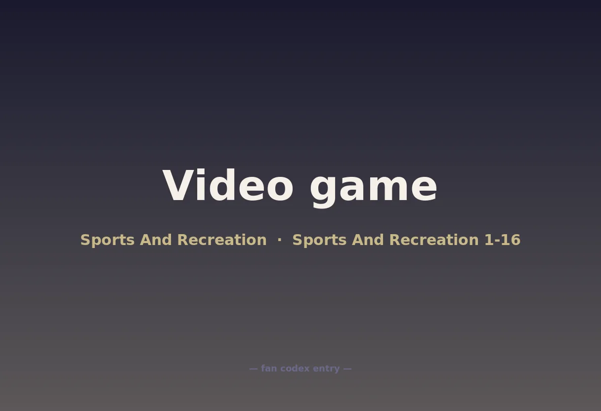 Video game